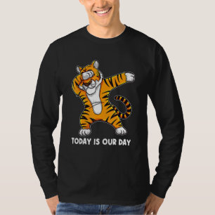 Camiseta Cute Bengal Tiger Dabbing Birthday Safari Zoo Wild