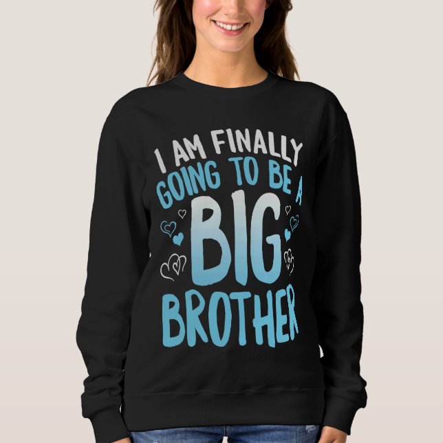 Camiseta Cute Big Brother To Be I'm Finally Going To Be A B (Frente)
