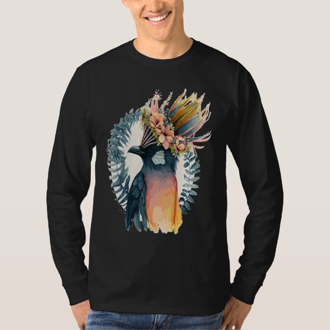 Camiseta Cute Bird Of Paradise Bird Flower Crown Pet Birds  (Frente)