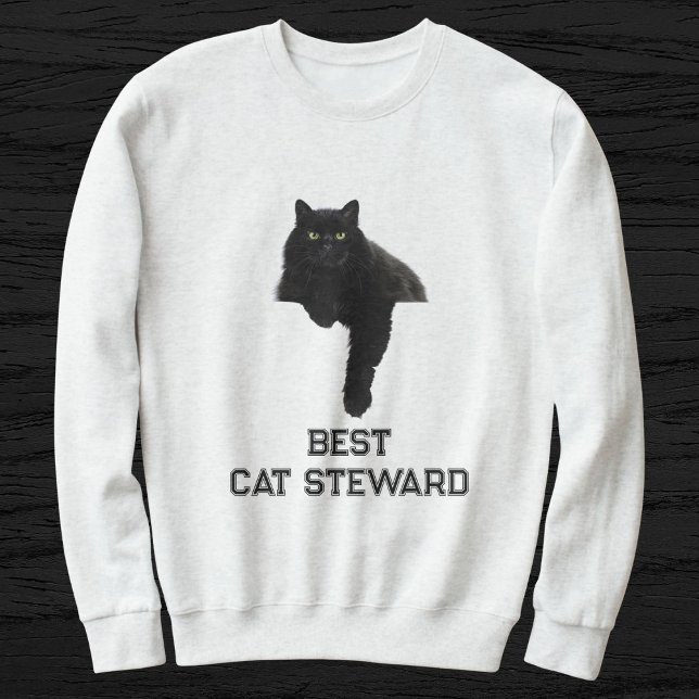 Camiseta Cute Black Cat Photo Funny Quote Personalized Pet (Criador carregado)
