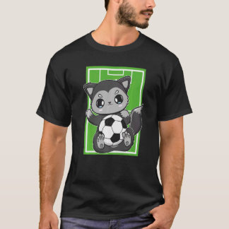 Camiseta Cute Black Fox With Soccer Plays Football Team Spo