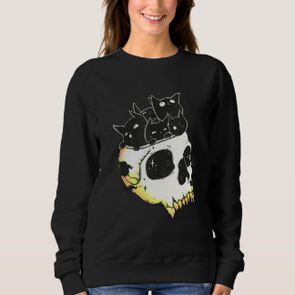 Camiseta Cute Black Kittens In Skull Art