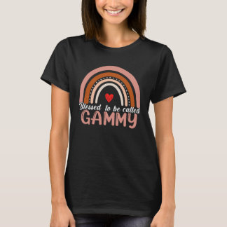 Camiseta Cute Blessed To Be Called Gammy Rainbow Women Moth
