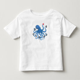 Camiseta Cute Blue Octopus Friend with Heart Ocean Scuba 