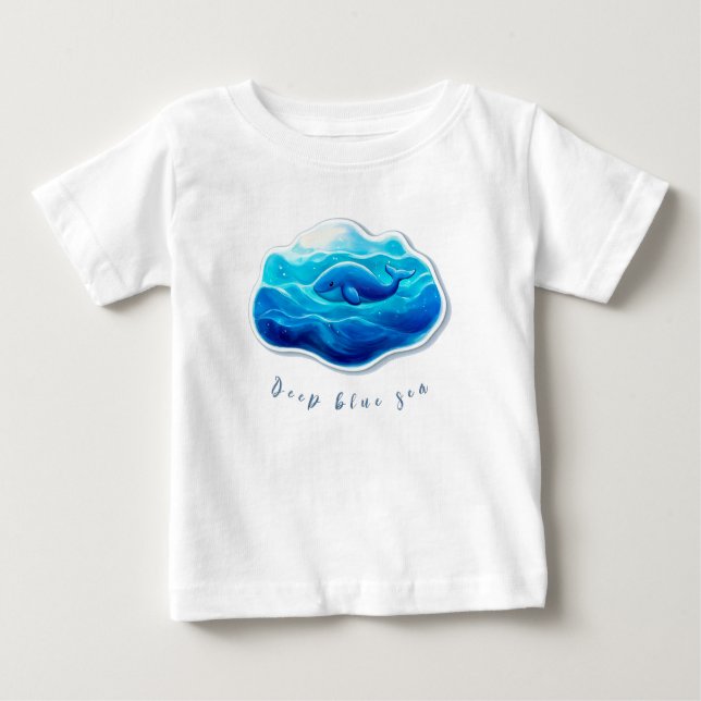 Camiseta Cute Blue Whale (Frente)