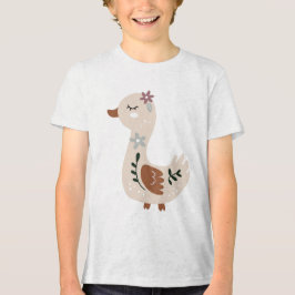 Camiseta Cute Boho Goose Illustration in Neutral Pastel