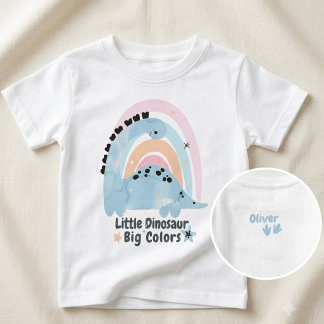 Camiseta Cute Boho Watercolor Dinosaur Toddler, Personalize
