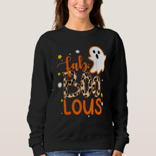 Camiseta Cute Boo Fantasma Halloween Fab-Boo Lous Leopardo