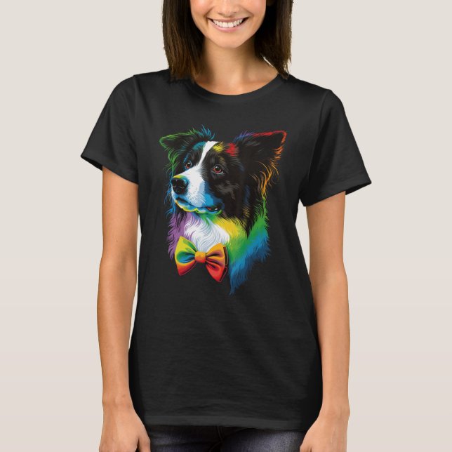 Camiseta Cute Border Collie Dog on Border Collie Lover (Frente)