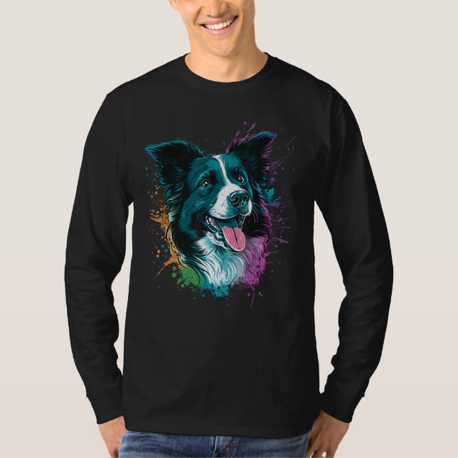 Camiseta Cute Border Collie Dog on Border Collie Lover_3 (Frente)