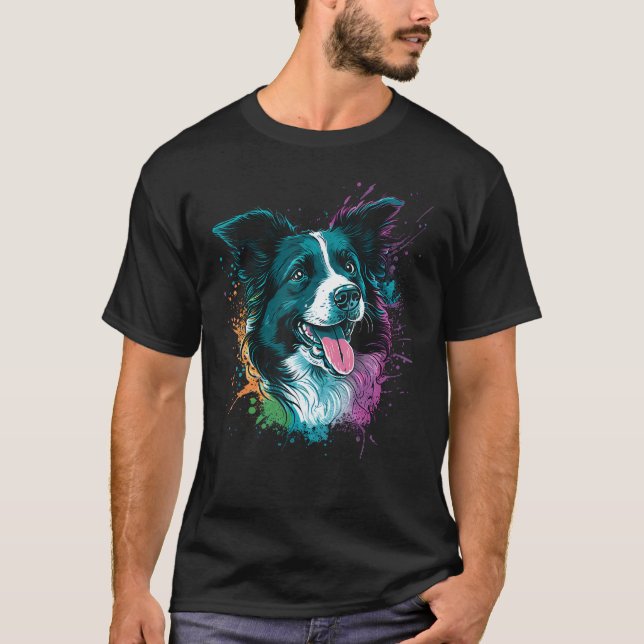 Camiseta Cute Border Collie Dog on Border Collie Lover_3 (Frente)