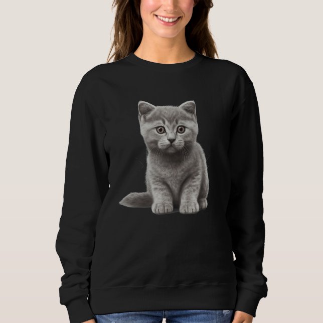 Camiseta Cute British Shorthair Cat  Kitten (Frente)