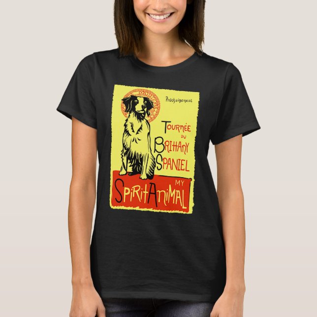Camiseta Cute Brittany Spaniel Dog Brittany Bird Dog (Frente)