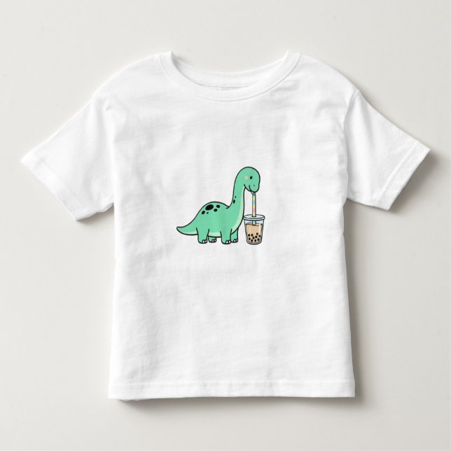 Camiseta Cute Bronto Drinking Juice for Kids 🧃 (Frente)