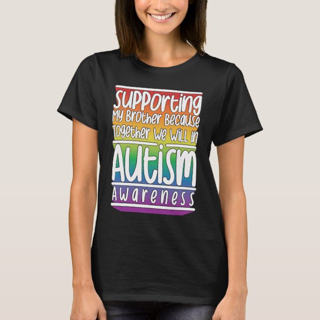 Camiseta Cute Brother Autism Awareness For Autism Support (Frente)