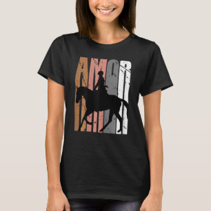 Camiseta Cute Brown Amor Horse Riding Life Motivation Rid