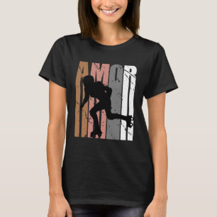 Camiseta Cute Brown Amor Roller Skating Motivational Girls