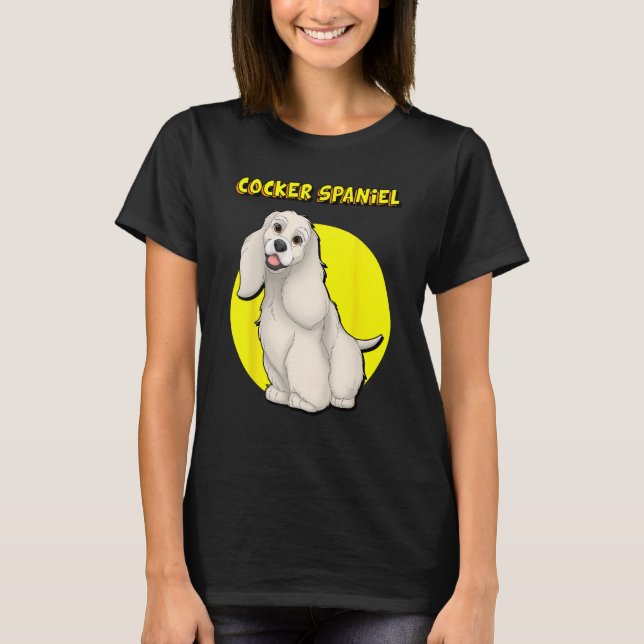 Camiseta Cute Buff Cocker Spaniel (Frente)
