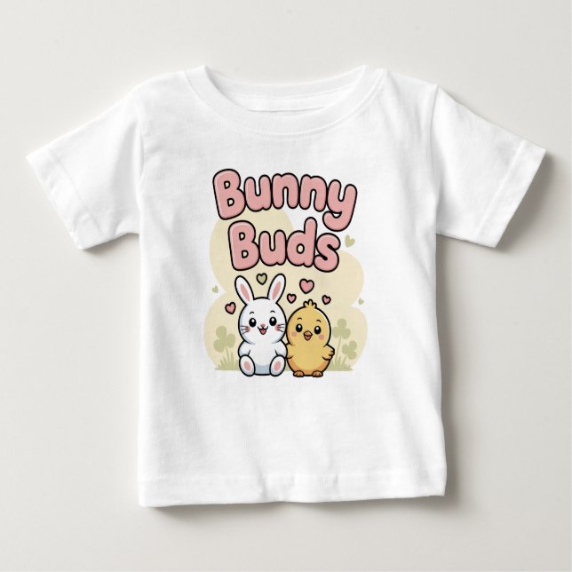 Camiseta Cute Bunny Buds Easter Kids (Frente)