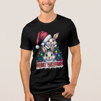 Camiseta Cute Bunny Merry Christmas – Holiday Rabbit