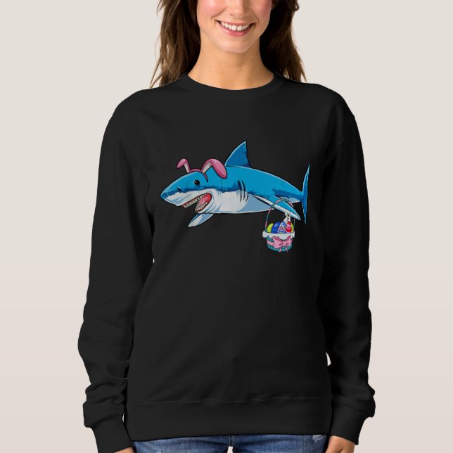 Camiseta Cute Bunny Shark with Easter Basket and Bunny Happ (Frente)