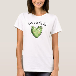 Camiseta Cute Cacto Engraçado Coração Dia dos Namorados