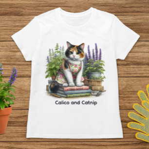 Camiseta Cute Calico e Catnip Cat Lover