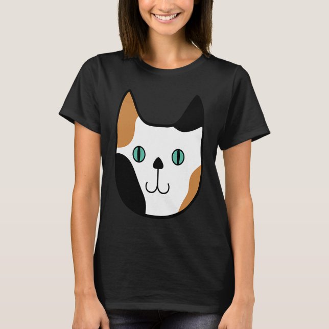 Camiseta Cute Calico Kitty Cat Fun Adorable Kitten (Frente)