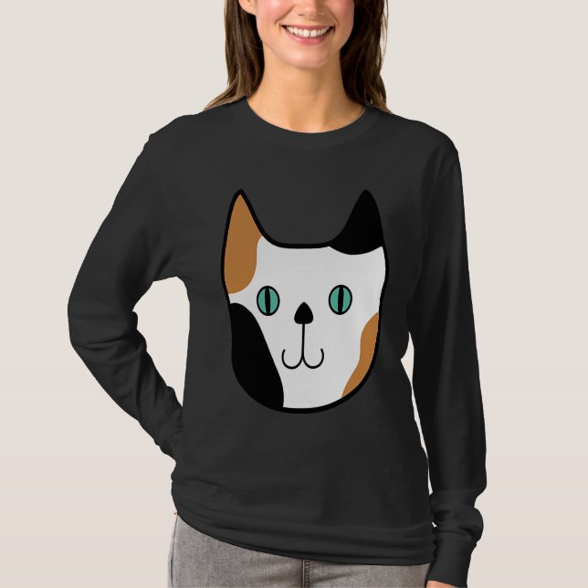 Camiseta Cute Calico Kitty Cat Fun Adorable Kitten (Frente)