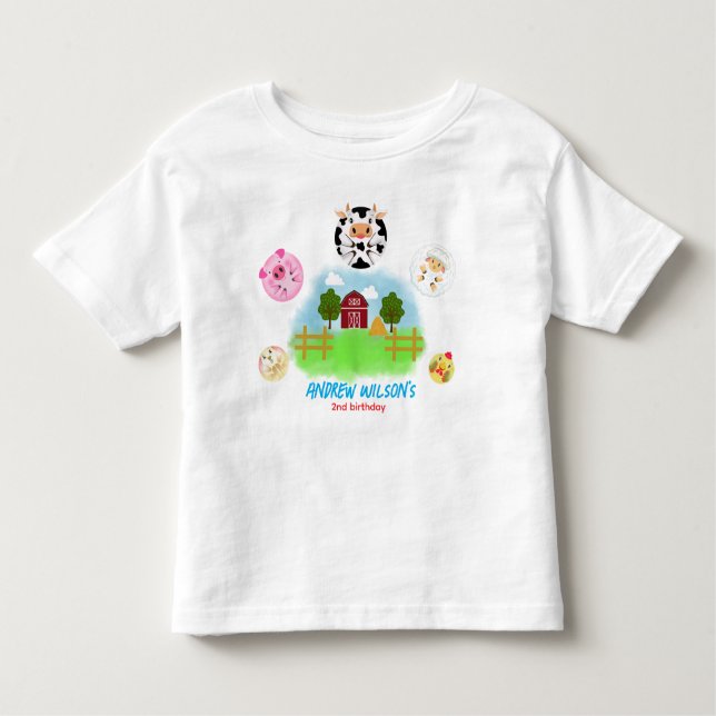 Camiseta Cute Calling All Rustic Farm Party Animals  (Frente)