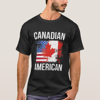 Camiseta Cute Canada Day Canadian American Flag
