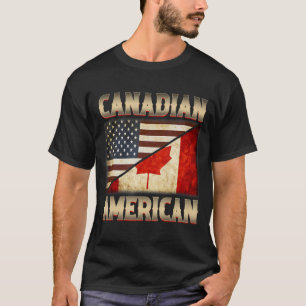 Camiseta Cute Canada Day Canadian American Flag