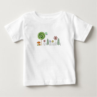 Camiseta Cute Candy Garden Illustration. Baby Fine Jersey T