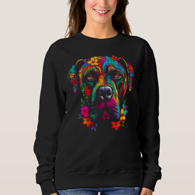 Camiseta Cute Cane Corso Dog Flowers (Frente)