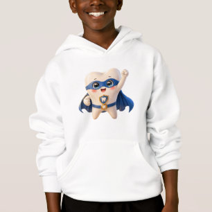 Camiseta Cute Capuz de Super-Herói Dental Infantil Presente