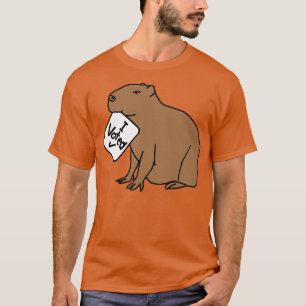 Camiseta Cute Capybara diz que votou