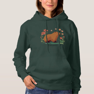 Camiseta Cute Capybara e Flores