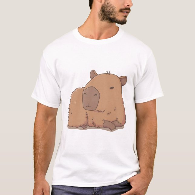 Camiseta Cute Capybara Relaxing (Frente)