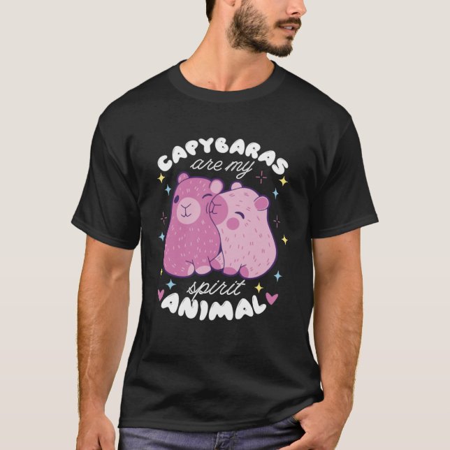 Camiseta Cute Capybaras Are My Spirit Animal Capybara (Frente)