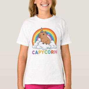 Camiseta Cute Capycorn Capivara Unicórnio Arco-íris