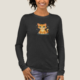 Camiseta **Cute Cartoon Cat – Adorable Kitty Illustration**