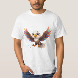 Camiseta Cute Cartoon Eagle Flying – Friendly Vector Art