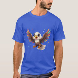 Camiseta Cute Cartoon Eagle Flying – Friendly Vector Art