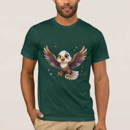 Camiseta Cute Cartoon Eagle Flying – Friendly Vector Art