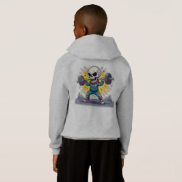 Camiseta “Cute Cartoon Skeleton Weightlifter • Funny Gym Ba