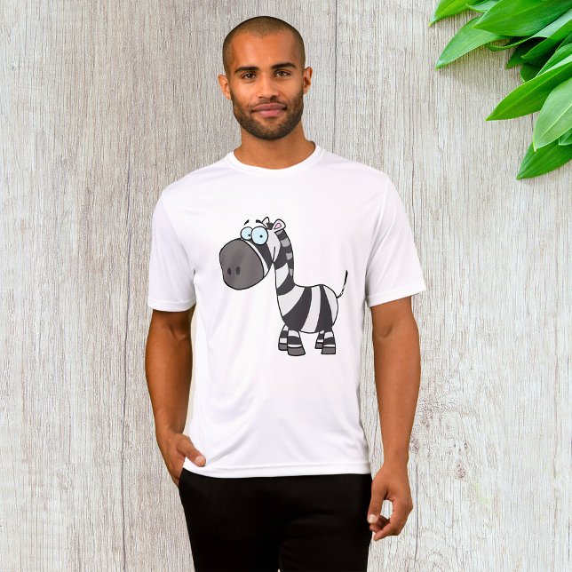 Camiseta Cute Cartoon Zebra Funny Animal Character (Criador carregado)