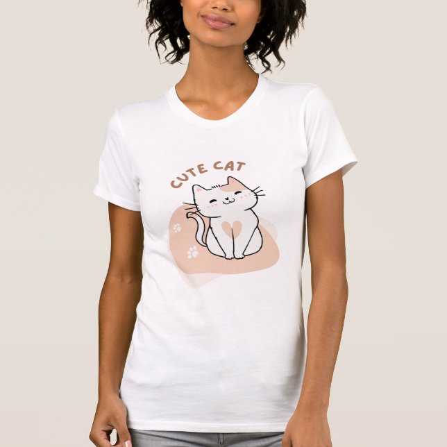Camiseta Cute Cat Design – Adorable Kitty Graphic for Cat  (Frente)