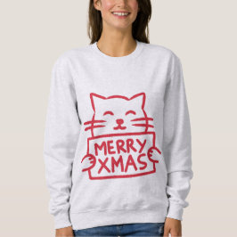 Camiseta Cute Cat Merry Xmas