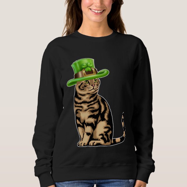 Camiseta Cute Cat Saint Patrick Day  Happy St Kitten Day (Frente)