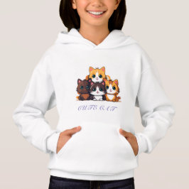 Camiseta Cute Cat Sitting Happy Hoodie
